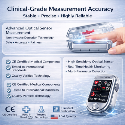 🔥Final 3 Hours : 2026 New Year Special🏆Aurora Tech™ Non-Invasive Blood Glucose Meter 99.9% Accuracy （Mayo Clinic Recommended）